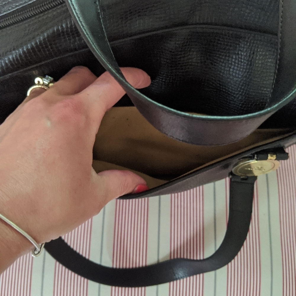 Dior vintage black leather handbag purse - Picture 10 of 10